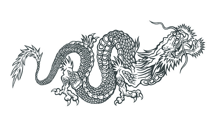 The Chinese Dragon encompassed the American Eagle